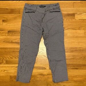 New York & Company 7th avenue black and white squares dress crop pants size 4